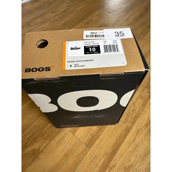 Bogs patch slip marble turquoise and purple women’s shoes 10 - 100% waterproof - Picture 8 of 8